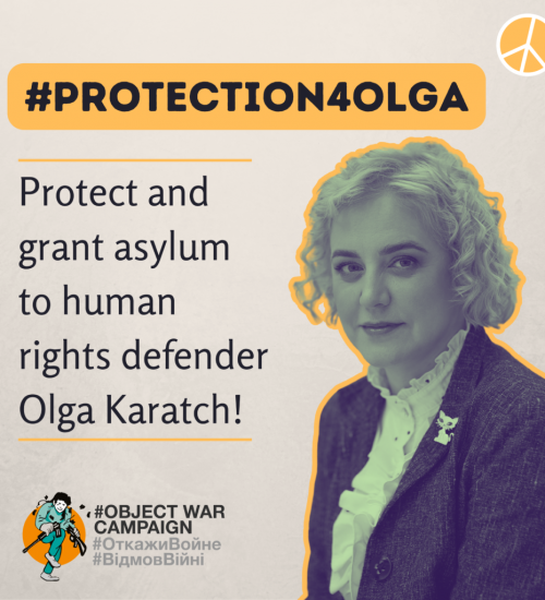 INTERNATIONAL CAMPAIGN #protection4olga