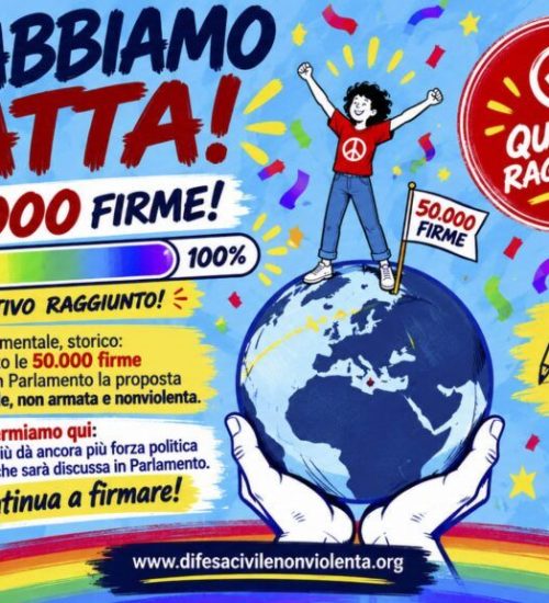 Historic Milestone for Peace: With Over 50,000 Signatures, Italy’s Bill on Nonviolent Defence Will G...